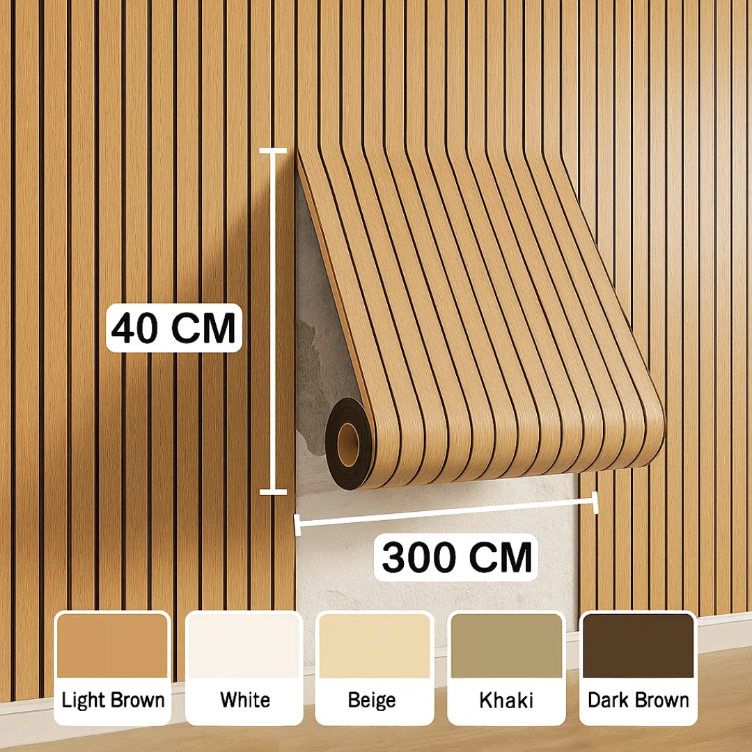 WoodWall | Selvklæbende 3D Vægpaneler med Træeffekt