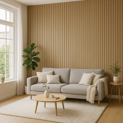 WoodWall | Selvklæbende 3D Vægpaneler med Træeffekt