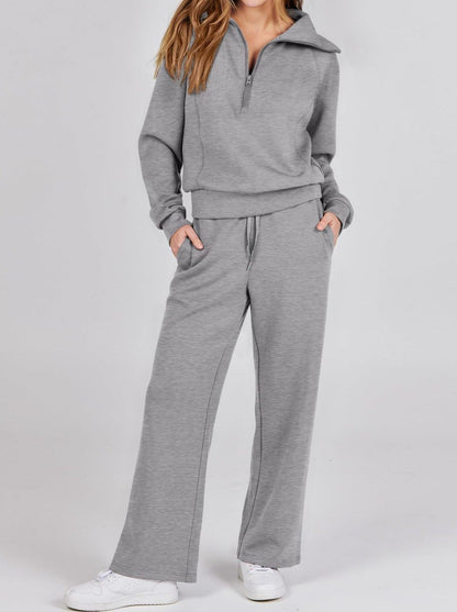 Zip & Relax Sæt - Komfortabelt To-Delt Outfit